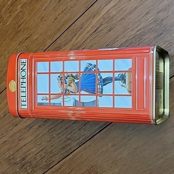 Vintage Churchill's Red Kiosk Telephone Booth Collectible Bank Tin - Picture 4 of 10